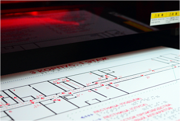 Мнемосхема 900 х 1200 мм. Тактильная, оргстекло. Крепление - на металлических хромированных дистанци