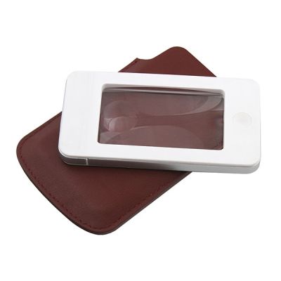 Лупа для чтения Veber 2,5x/4x, 75x43 мм, белая, с подсветкой (G188)