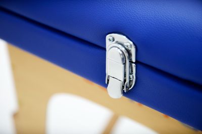 Массажный стол, деревянный, 3-х секционный, синий MET Comfort W3