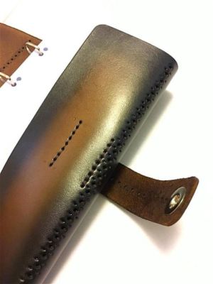 Блокнот а5 (ручная работа, натуральная кожа), коричневый