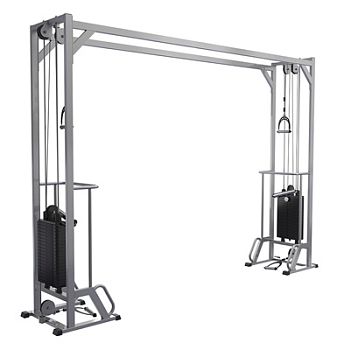 ТРБ2500-Д-2К-50. Тренажер блочный реабилитационный кроссовер стеки по 50 кг высота 2500 мм арт. PrG2