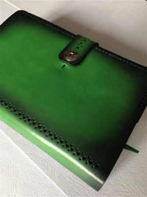 Ежедневник а5 недатированный (ручная работа, натуральная кожа), зеленый