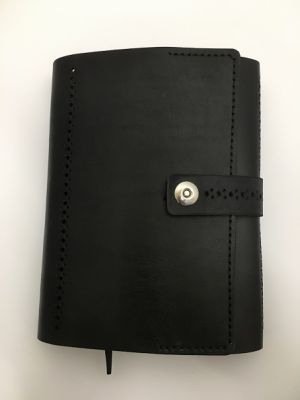 Ежедневник а5 недатированный (ручная работа, натуральная кожа), черный