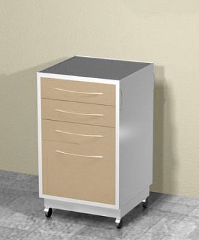 Передвижная тумба с четырьмя ящиками