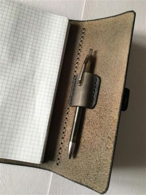 Блокнот а5 (ручная работа, натуральная кожа), серый