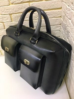 Портфель Deal (ручная работа, натуральная кожа), серый