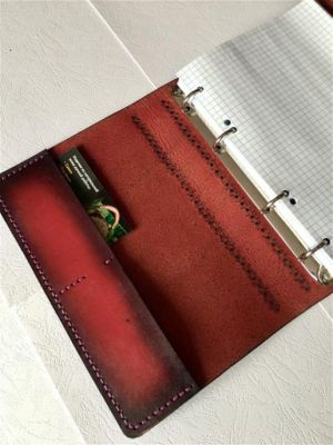 Блокнот а5 (ручная работа, натуральная кожа), бордовый