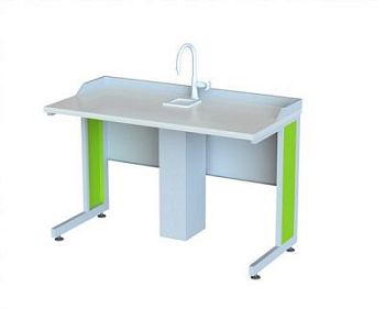 Стол лабораторный ученический c бортиком и сантехникой арт. PLM27639