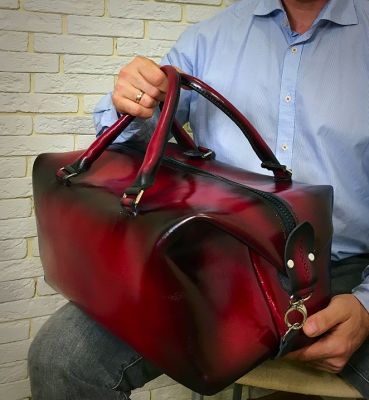 Сумка дорожная/ спортивная  Tramonto sull ETNA,  темно-бордовая