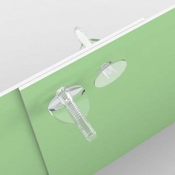 Винт пластиковый с гайкой VIKING-SCREW-25, длина 25 мм (Прозрачный, Черный)