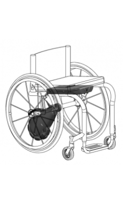 Кресло-коляска инвалидная с электроприводом (эл.усилитель) SmartDrive арт. MT10917