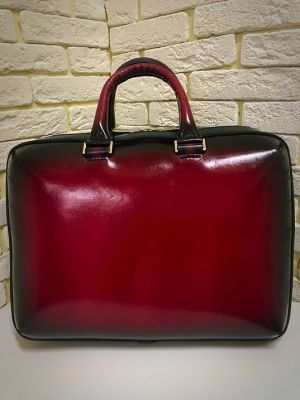 Портфель Deal (ручная работа, натуральная кожа), бордовый