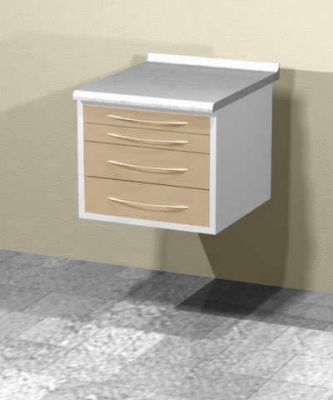 Настенная металлическая тумба (4 выдвижных ящика)