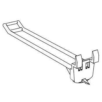 Крючок пластиковый двойной без держателя ценника для картонного дисплея COR-HOOK-D (200 мм, Белый)