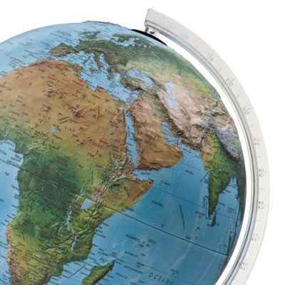 Рельефный глобус, с надписями на английском языке арт. ФгК26825