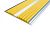 Алюминиевая полоса с двумя резиновыми вставками 2000 мм. Цвет вставки: желтый арт.ИА12154