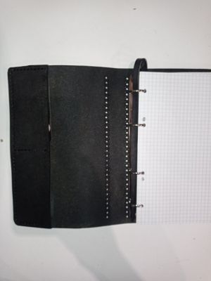 Блокнот а5 (ручная работа, натуральная кожа), черный