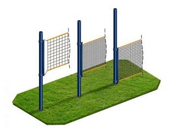 Стойки волейбольные универсальные эконом со стаканами и крышками