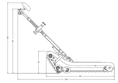 Лестничный гусеничный мобильный подъемник для инвалидов LIFTKAR PTR 160