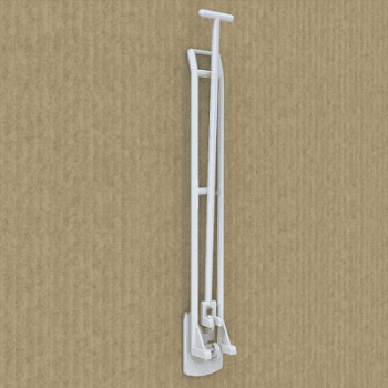 Крючок пластиковый с держателем ценника для картонного дисплея COR-HOOK-T (длина 150 мм, Белый)