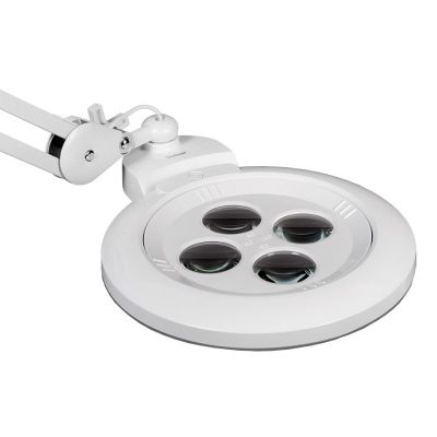 Лупа-лампа на струбцине Veber LED Bi-color, со сменными линзами и подсветкой (8608D)