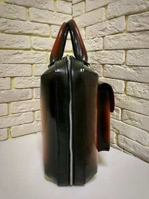 Портфель Deal (ручная работа, натуральная кожа), темно-оранжевый