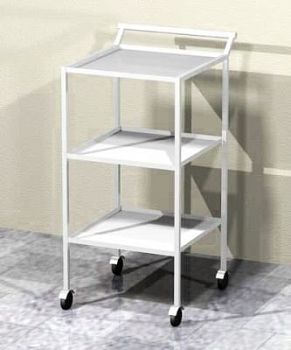 Столик-тележка медицинский инструментальный (металл) 3 полки