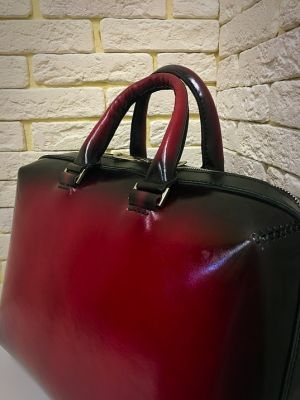 Портфель Deal (ручная работа, натуральная кожа), бордовый