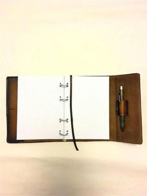 Блокнот а5 (ручная работа, натуральная кожа), коричневый