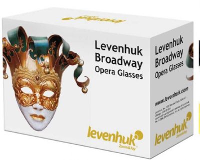 Бинокль Levenhuk (Левенгук) Broadway 325F с подсветкой и цепочкой, белый