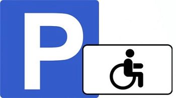 Знак «Парковка для инвалидов» (2 знака в комплекте и крепеж к ним, по ГОСТ 6.4 и 8.17) арт. ИА4484