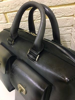 Портфель Deal (ручная работа, натуральная кожа), серый