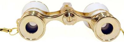 Бинокль Levenhuk (Левенгук) Broadway 325F с подсветкой и цепочкой, белый