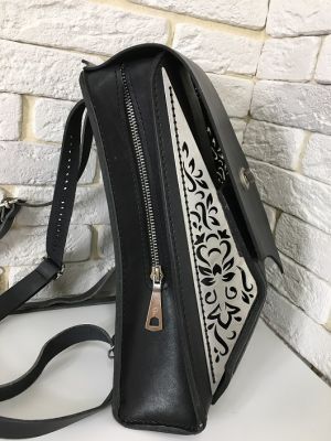 Рюкзак женский Tifanny (ручная работа, натуральная кожа), черный
