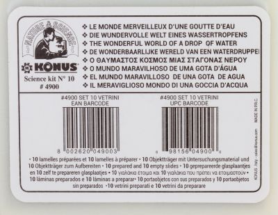 Набор микропрепаратов Konus 10: «Потрясающий мир в капле воды»