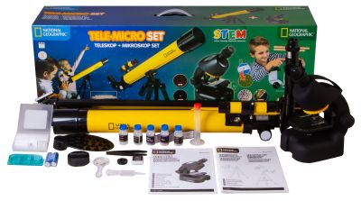 Набор Bresser (Брессер) National Geographic: телескоп 50/600 AZ и микроскоп 40–640x