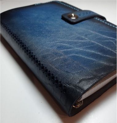 Блокнот а5 (ручная работа, натуральная кожа), синий