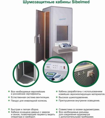 Шумозащитная кабина S40-E Sibelmed 135 x 135 x215 см арт. AU12001