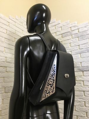 Рюкзак женский Tifanny (ручная работа, натуральная кожа), черный