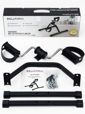 Мини велотренажер складной Bellforia E-02BK (чёрный) арт. Blf28410