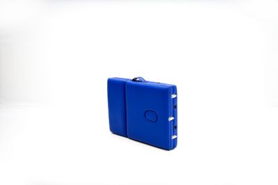 Стол массажный алюминий, 3-х секционный, синий MET Comfort A3