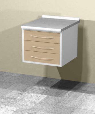 Настенная металлическая тумба (3 выдвижных ящика)