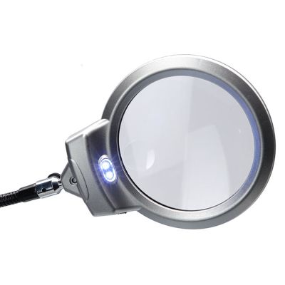 Лупа настольная 2,25/5х, 107/25 мм, с подсветкой (15119-B)