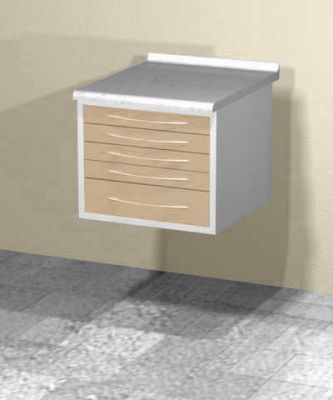 Настенная металлическая тумба (5 выдвижных ящиков)