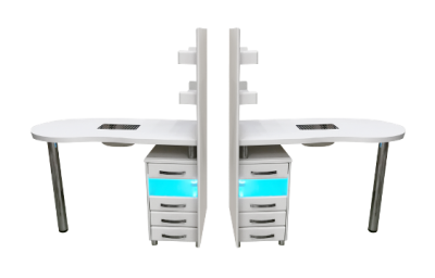 Стол для маникюра двухместный с УФ-блоками арт. PlT26434