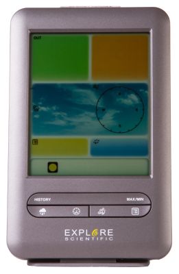 Метеостанция Explore Scientific «5 в 1» Wi-Fi с цветным дисплеем, черная