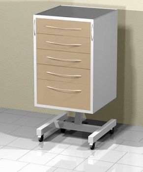 Передвижная тумба с 5 ящиками
