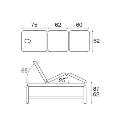 Camilla M66 - деревянный стационарный массажный стол 70x198
