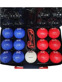 Набор для игры Бочча с HARD (жесткими) мячами в жестком кейсе FIELD GEAR (с набором для судейства)