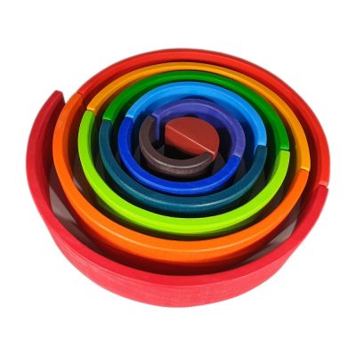 Разноцветный деревянный конструктор Радуга